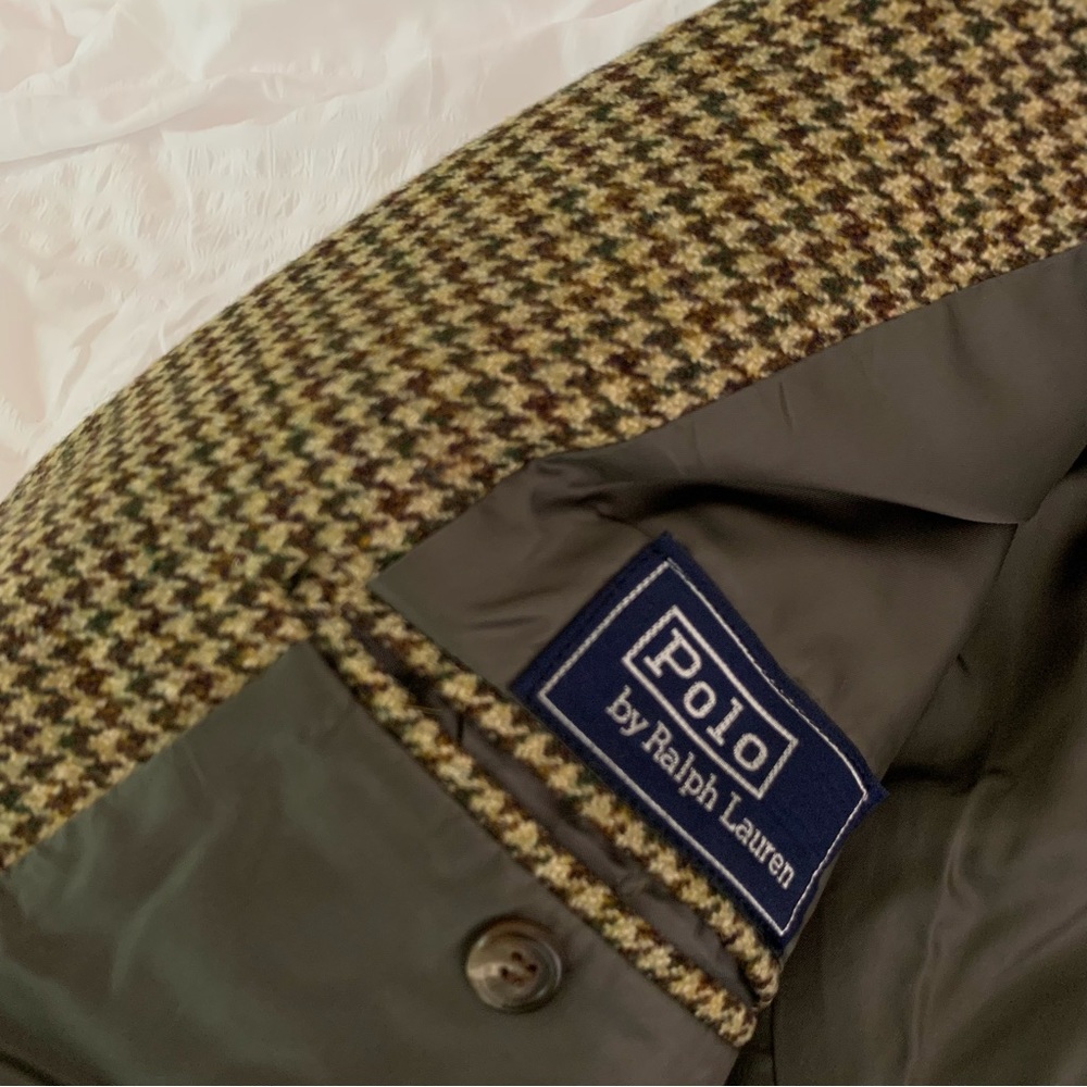 Vintage Polo Ralph Lauren Brown Tweed Blazer - Picture 11 of 12